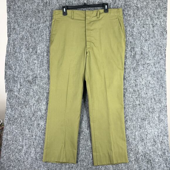 Boy Scouts Pants Mens 36x28 Olive Scouting Chino BSA Uniform - Picture 1 of 10
